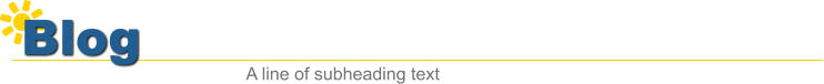 Blog A line of subheading text